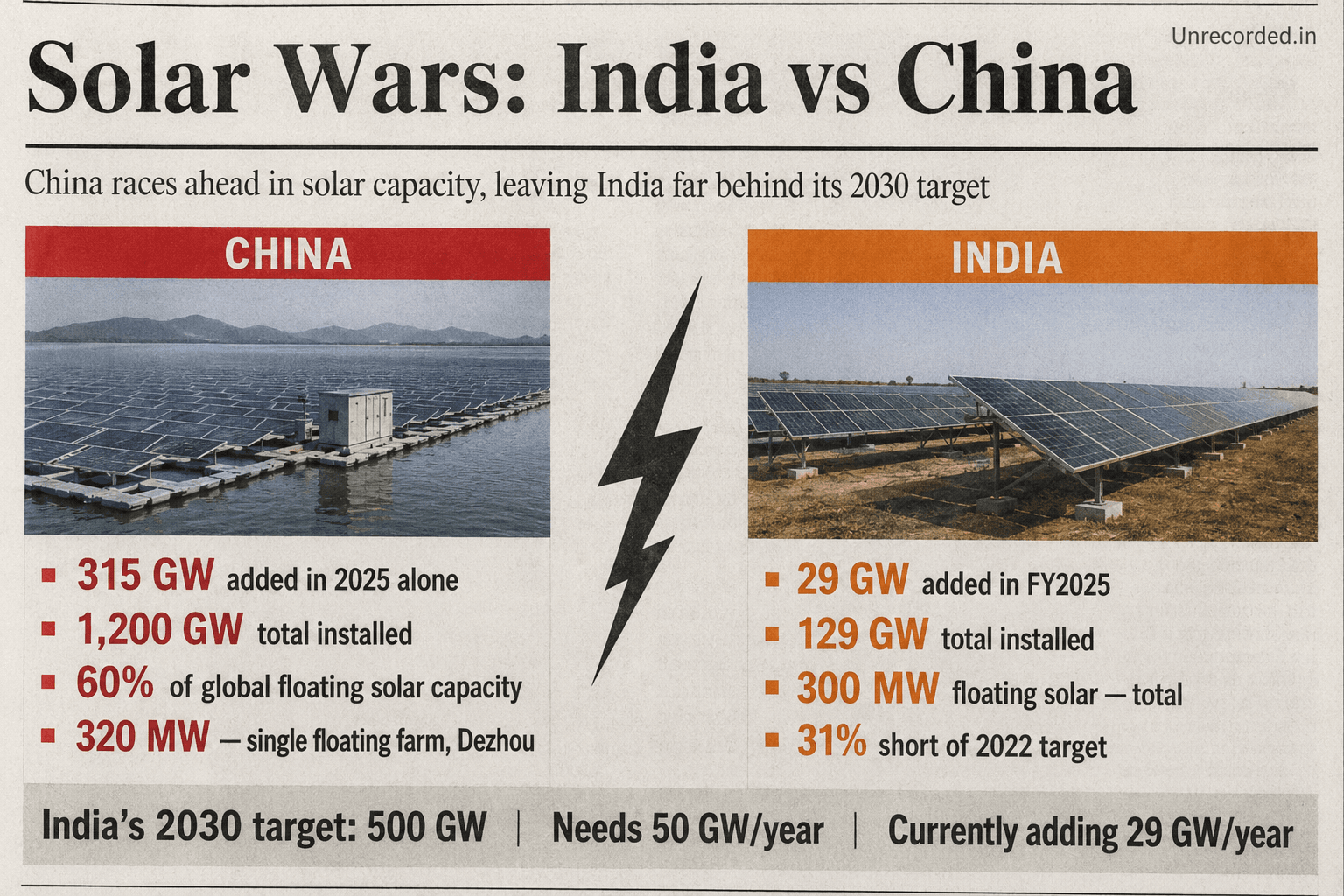 Floating Solar India vs China: Why India Is Missing It's Own Targets, While China Powers Cities With Water?