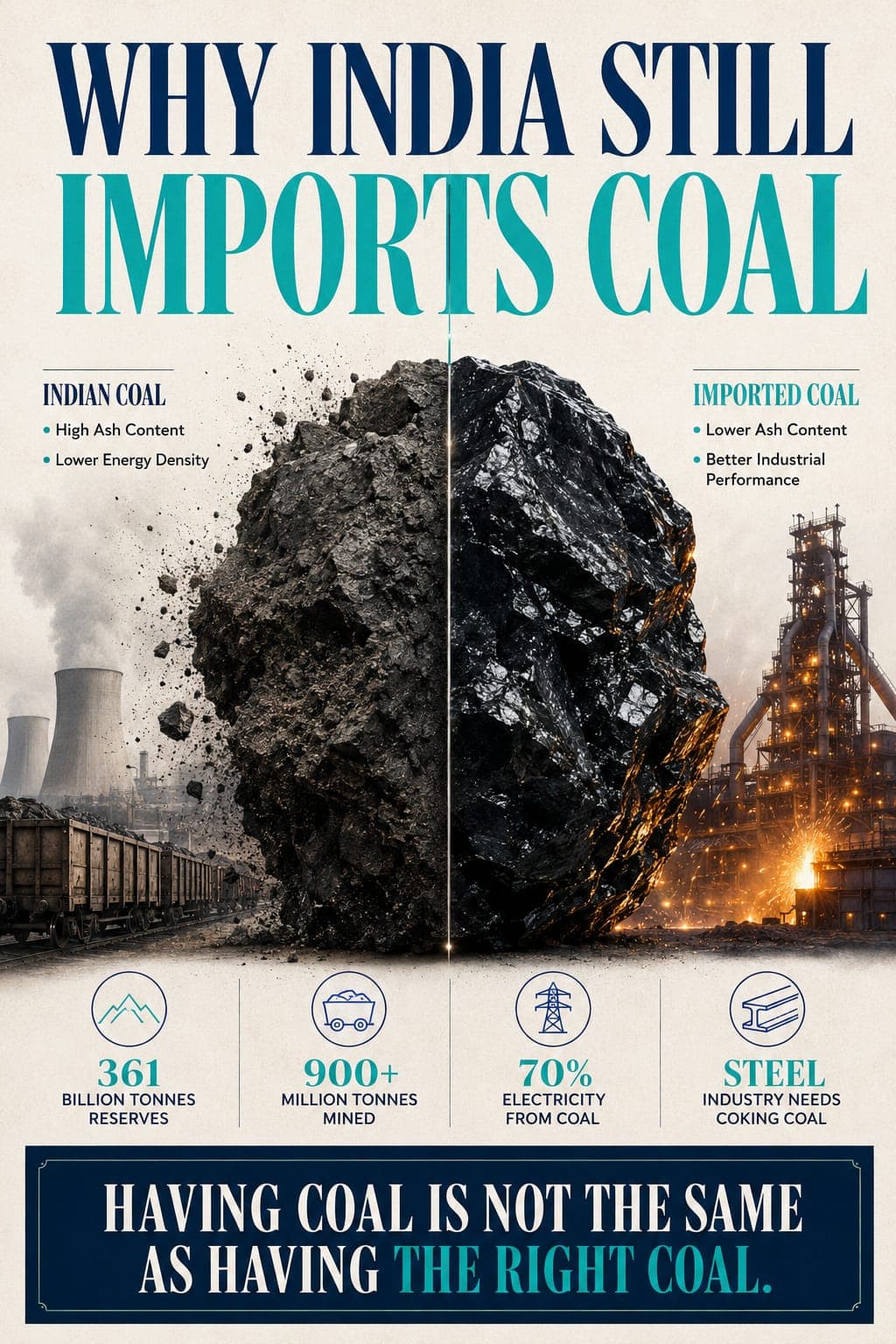 Why Is Imported Coal Better Than Indian Coal? The Real Reason India Still Imports Coal